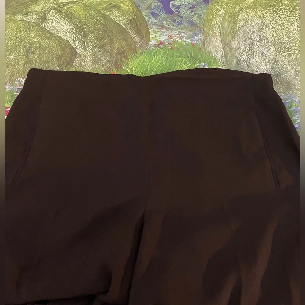 CeCe Women's Flowy Wide Leg Side Zip Pants, Rich Black, Size 14W, GUC - Picture 6 of 8